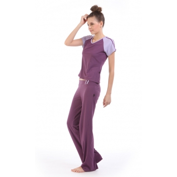 Summer Casual yoga clothing 2sets(Short sleeve T-shirt+ Drawstring bell long Pants)